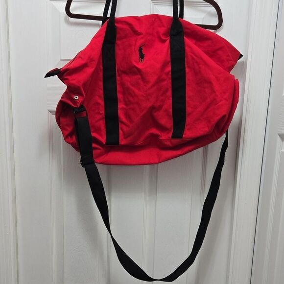 Polo Ralph Lauren Handbags - Polo by Ralph Lauren Red and Black Travel Bag